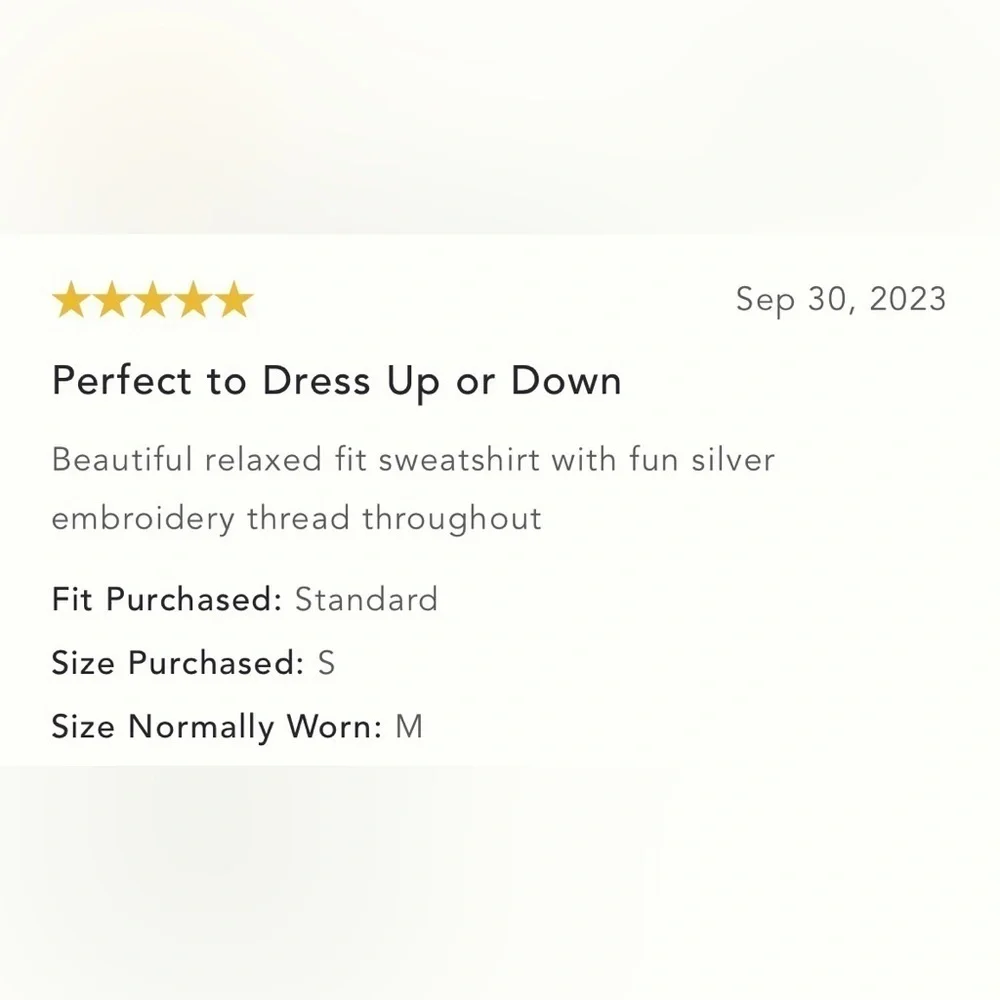 ❤️ HOT PICK ❤️ NWT Size MP - By Anthropologie Embroidered Sweatshirt - Picture 12 of 13